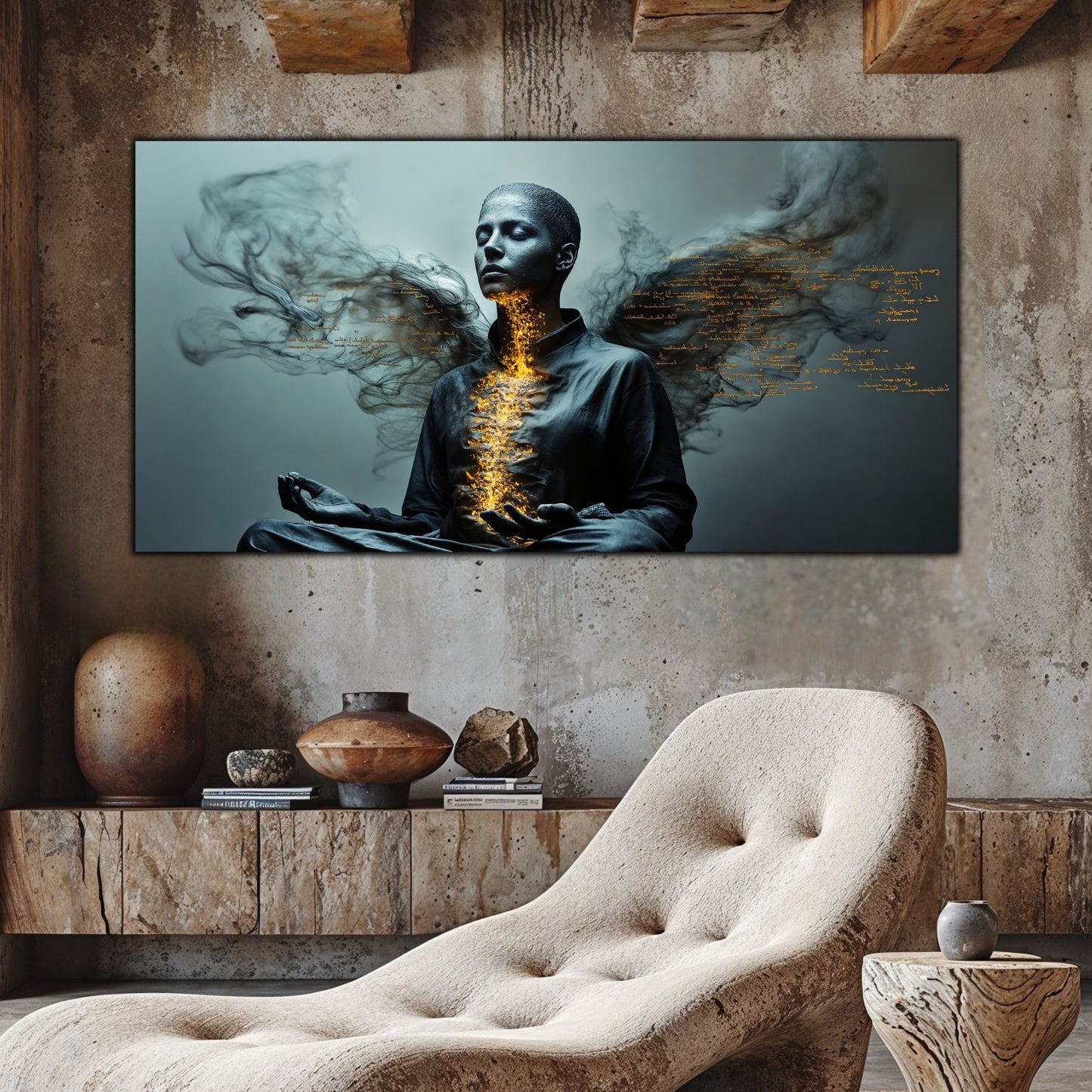 Beyond Meditation - Tablouri moderne pe sticla securizata pentru living contemporan NO33