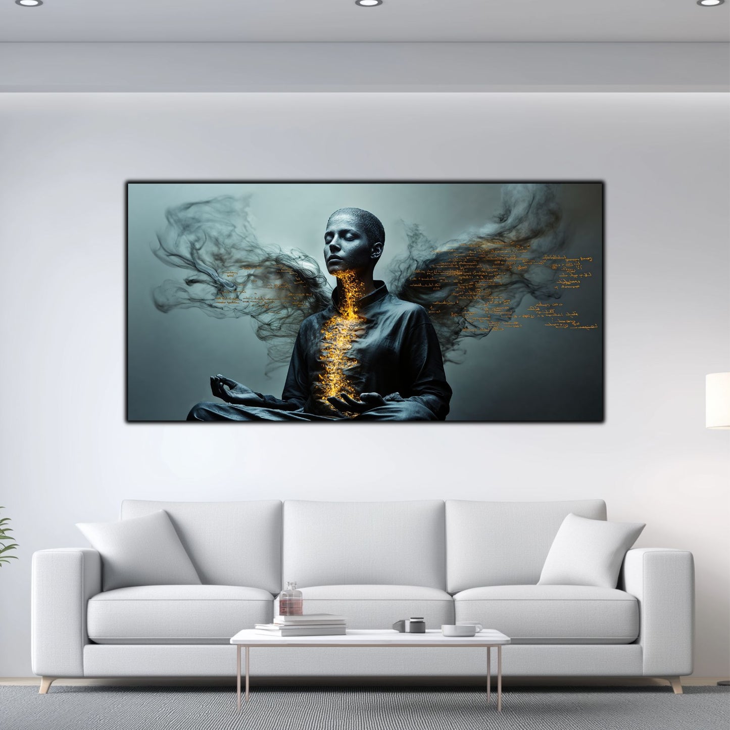 Beyond Meditation - Tablouri moderne pe sticla securizata pentru living contemporan NO33