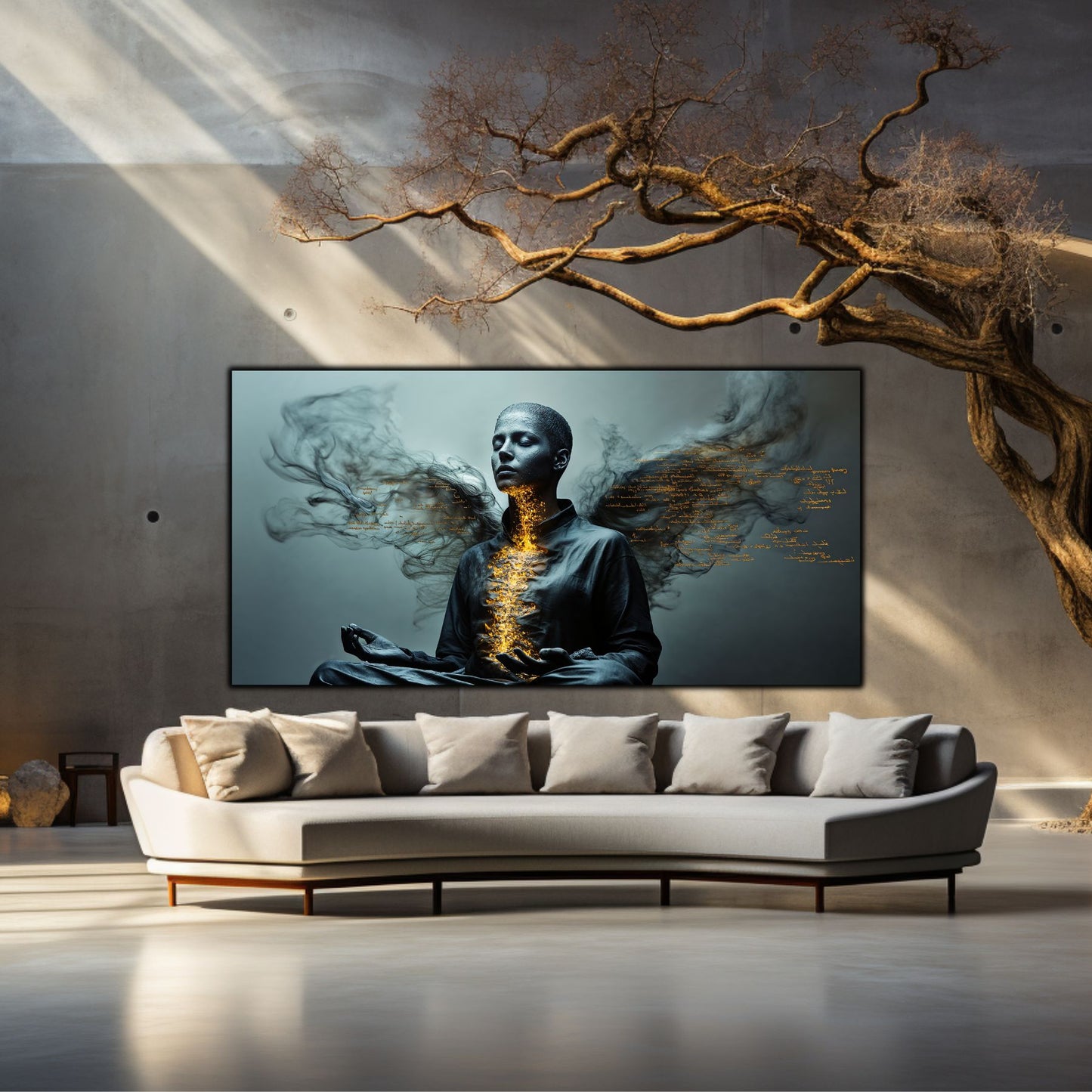 Beyond Meditation - Tablouri moderne pe sticla securizata pentru living contemporan NO33