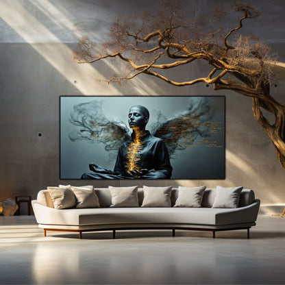 Beyond Meditation - Tablouri moderne pe sticla securizata pentru living contemporan NO33