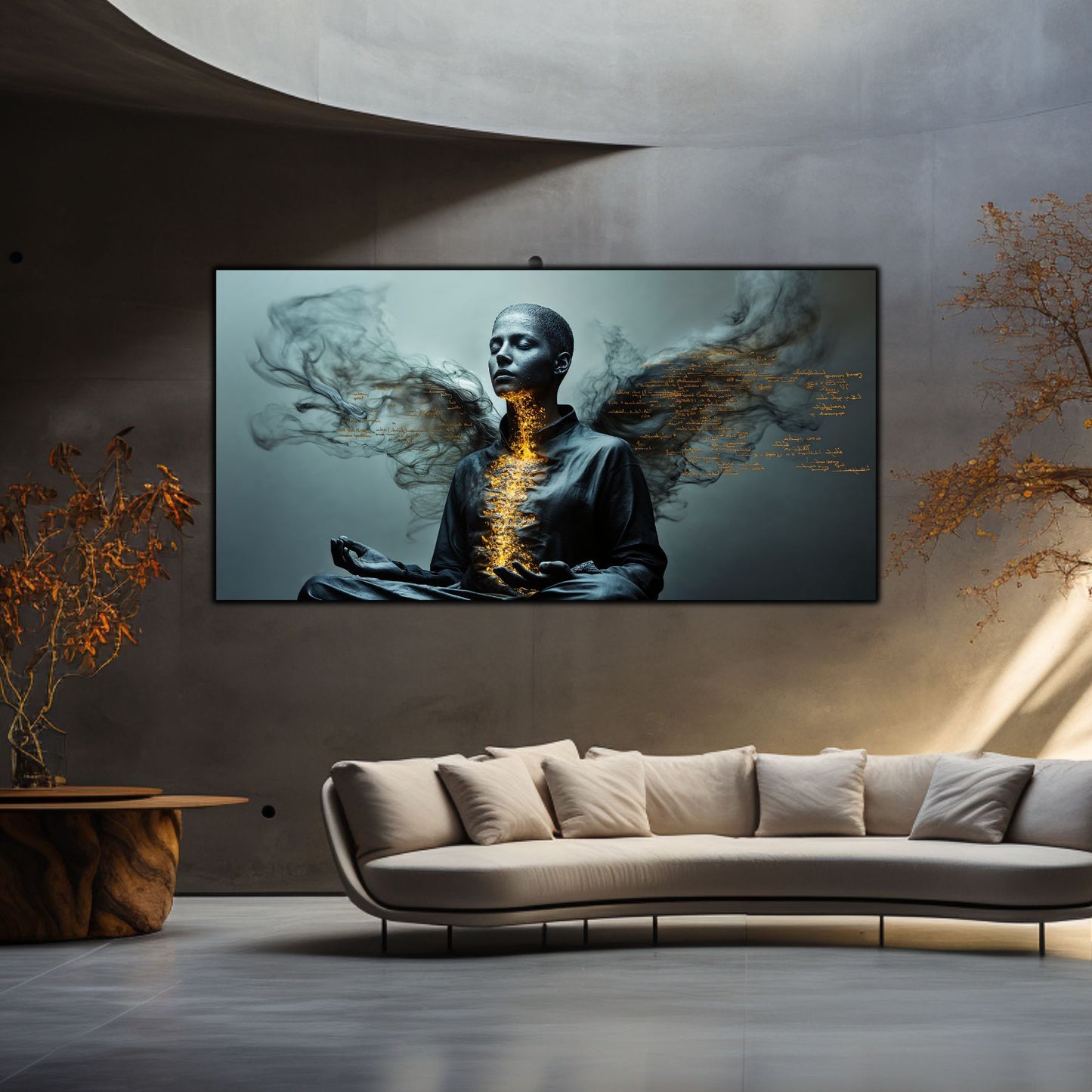 Beyond Meditation - Tablouri moderne pe sticla securizata pentru living contemporan NO33