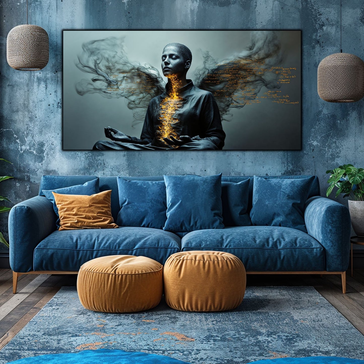 Beyond Meditation - Tablouri moderne pe sticla securizata pentru living contemporan NO33