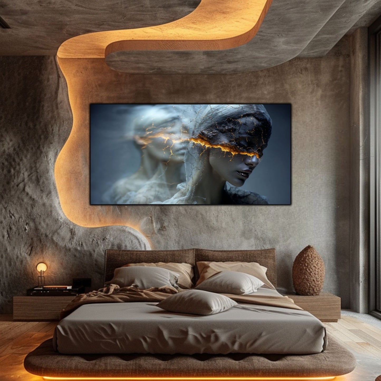 Tablou Decorativ Premium – Ideal pentru Dormitor si Living - Print UV pe Sticla Securizata