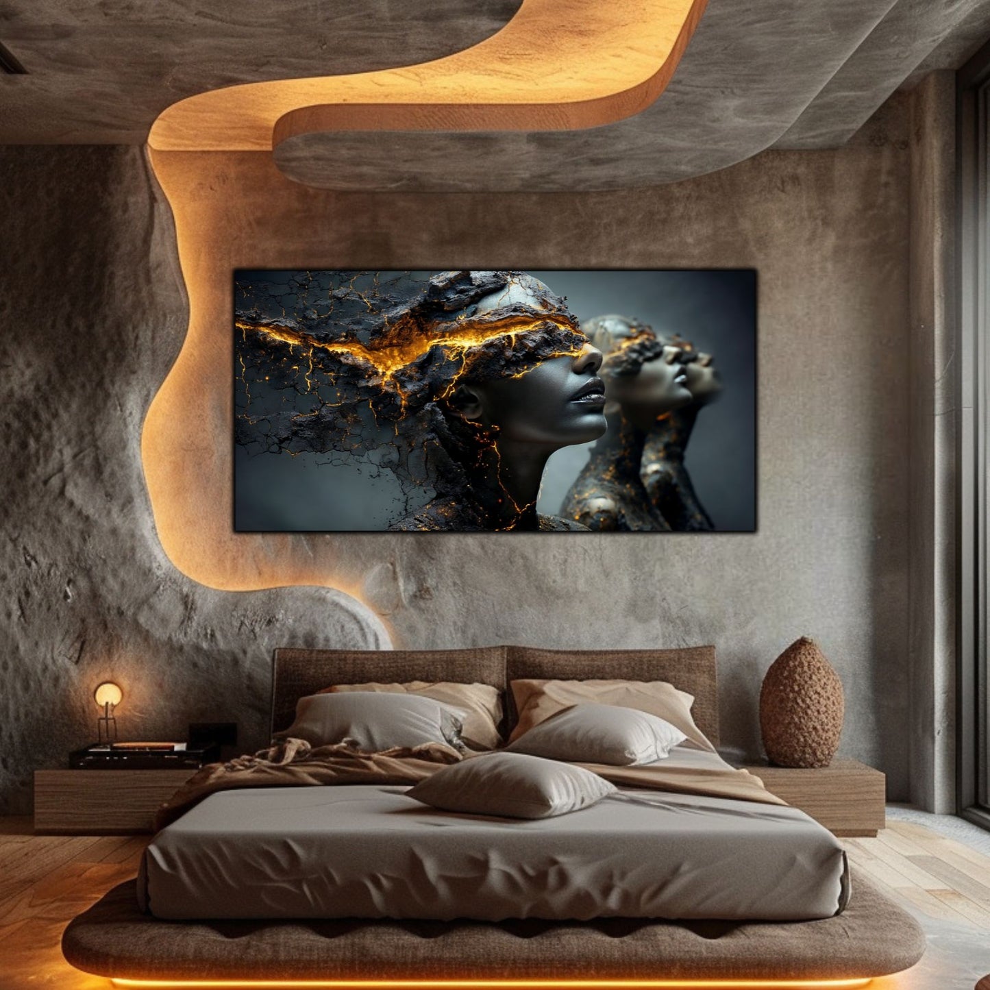 Tablou Decorativ Premium – Ideal pentru Dormitor si Living - Print UV pe Sticla Securizata