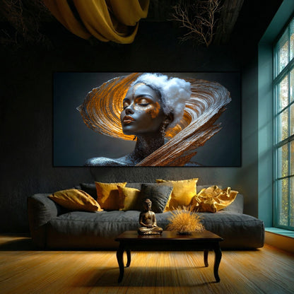 Tablou pe Sticlă Securizată "Trezirea Prafului Cosmic" – Ediție Unicat 1/1